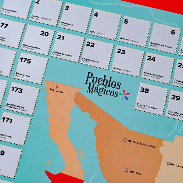 Mapa rascable de TODOS los Municipios de México + Mapa rascable de 177 Pueblos Mágicos COMBO