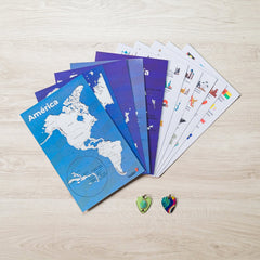 Kit Continentes y Ciudades - Expansión Bitácora de Viajes - Rasca MapasKit Continentes y Ciudades - Expansión Bitácora de Viajes