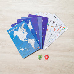 Kit Continentes y Ciudades - Expansión Bitácora de Viajes - Rasca MapasKit Continentes y Ciudades - Expansión Bitácora de Viajes