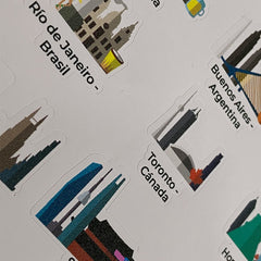 Kit Continentes y Ciudades - Expansión Bitácora de Viajes - Rasca MapasKit Continentes y Ciudades - Expansión Bitácora de Viajes