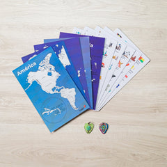 Kit Continentes y Ciudades - Expansión Bitácora de Viajes - Rasca MapasKit Continentes y Ciudades - Expansión Bitácora de Viajes