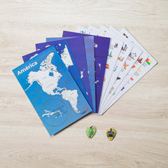 Kit Continentes y Ciudades - Expansión Bitácora de Viajes - Rasca MapasKit Continentes y Ciudades - Expansión Bitácora de Viajes