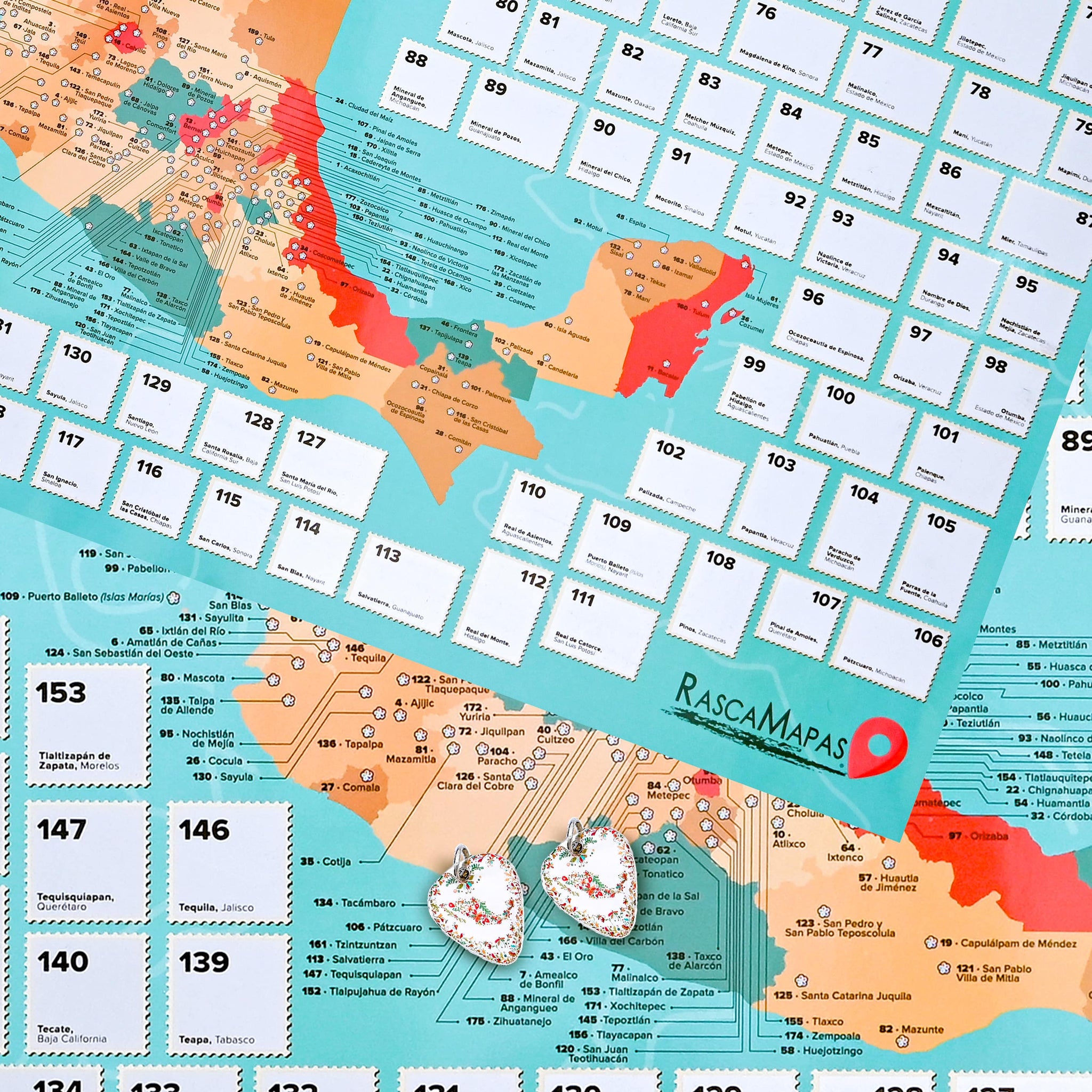 DOS Rasca Mapas de los 177  Pueblos Mágicos de México ACTUALIZADO 2024 📣 ¡Incluye todos los NUEVOS!
