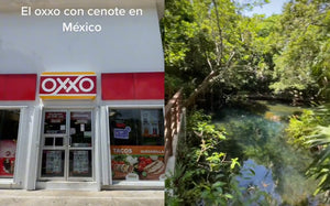 El Oxxo que está a lado de un hermoso cenote - Rasca Mapas