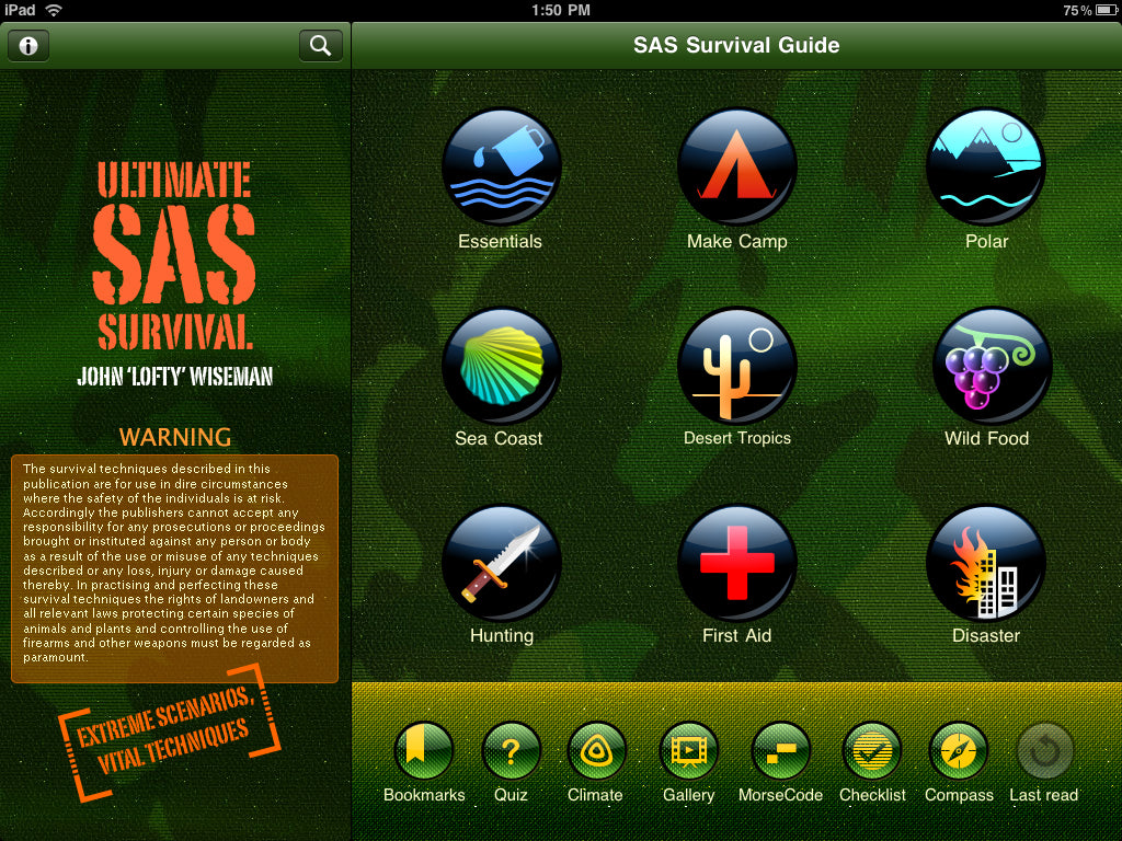 SAS Survival Guide: App con técnicas de sobrevivencia para tu viaje  📱