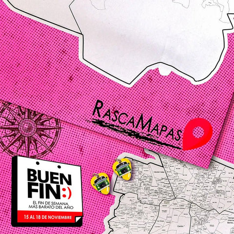 DOS mapas rascables de la CDMX dividido en colonias - Rasca MapasDOS mapas rascables de la CDMX dividido en colonias