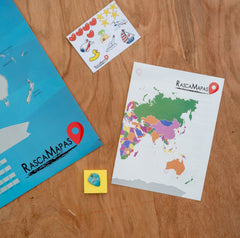 DOS mapas rascables del Mundo con banderas - Rasca MapasDOS mapas rascables del Mundo con banderas