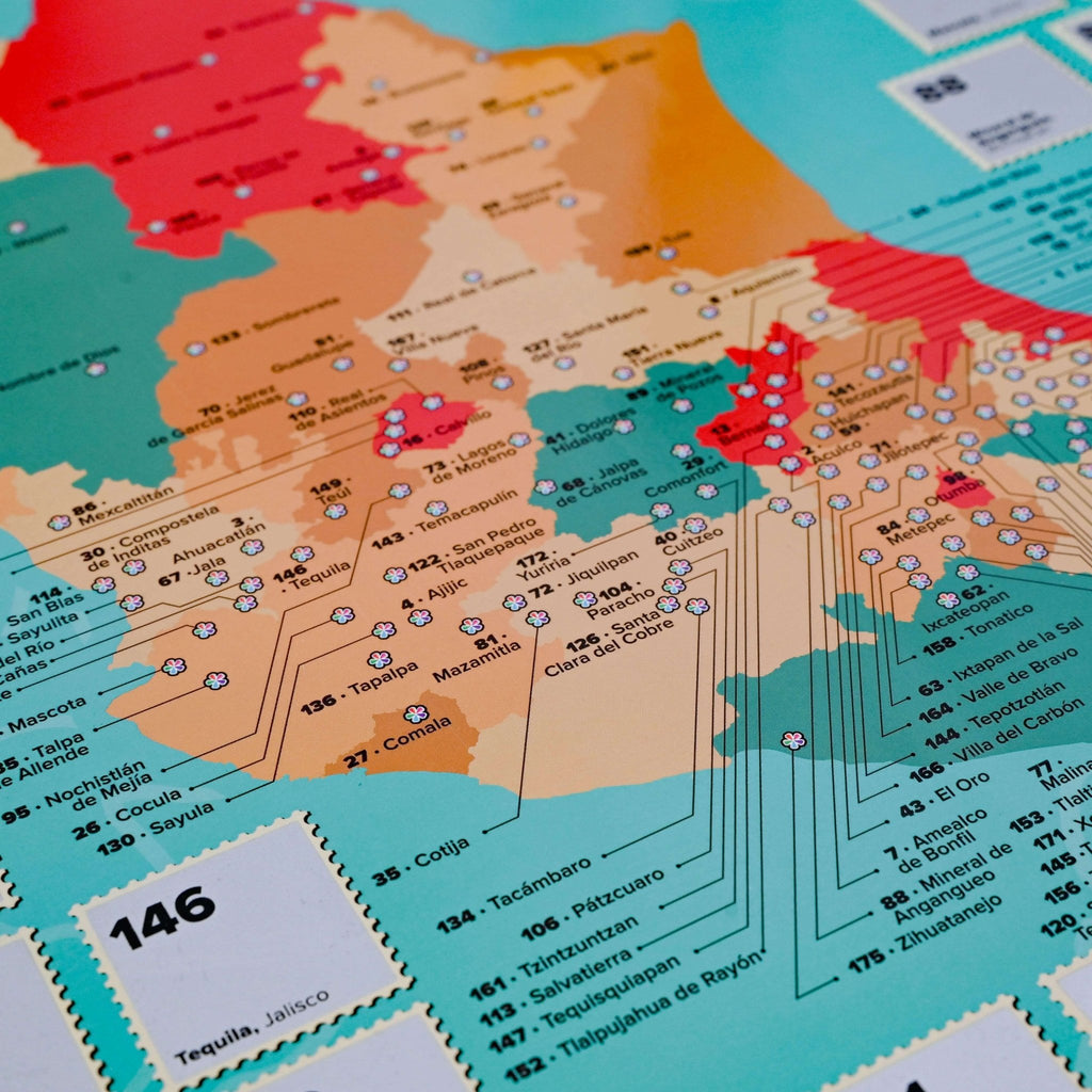 Mapa rascable de 177 Pueblos Mágicos + Mapa rascable de estados COMBO - Rasca MapasMapa rascable de 177 Pueblos Mágicos + Mapa rascable de estados COMBO