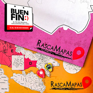 Mapa rascable de Estados + Mapa rascable de la CDMX dividida en colonias COMBO - Rasca MapasMapa rascable de Estados + Mapa rascable de la CDMX dividida en colonias COMBO