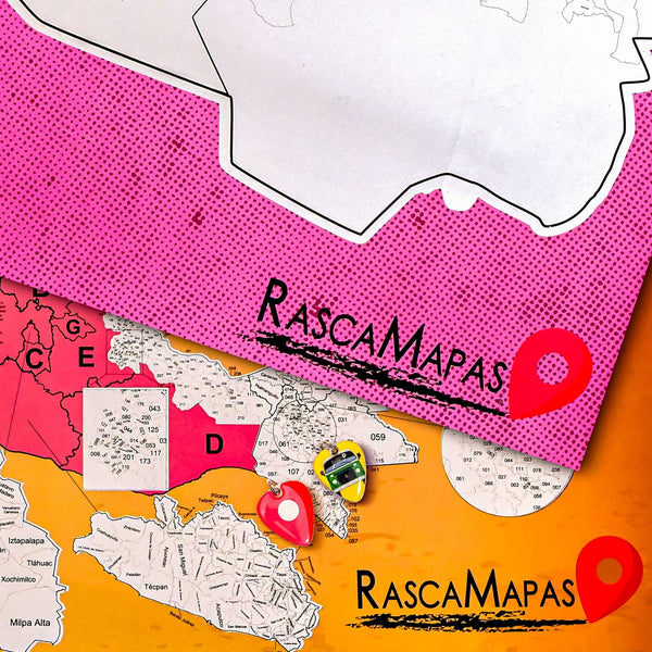 Mapa rascable de Municipios + Mapa rascable de CDMX COMBO - Rasca MapasMapa rascable de Municipios + Mapa rascable de CDMX COMBO