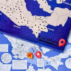 Mapa rascable Zonas Arqueológicas + Mapa rascable de municipios COMBO - Rasca MapasMapa rascable Zonas Arqueológicas + Mapa rascable de municipios COMBO