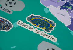 Rasca Mapa de los Estadios de México por Balompié - Rasca MapasRasca Mapa de los Estadios de México por Balompié