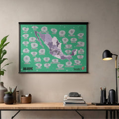 Rasca Mapa de los Estadios de México por Balompié - Rasca MapasRasca Mapa de los Estadios de México por Balompié