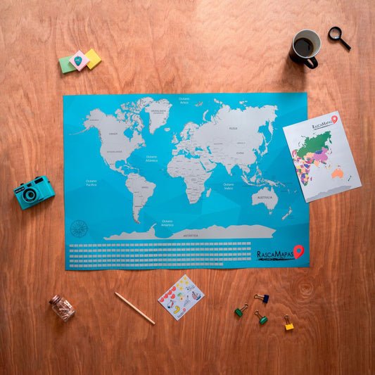 Rasca Mapa del mundo con banderas - Rasca MapasRasca Mapa del mundo con banderas